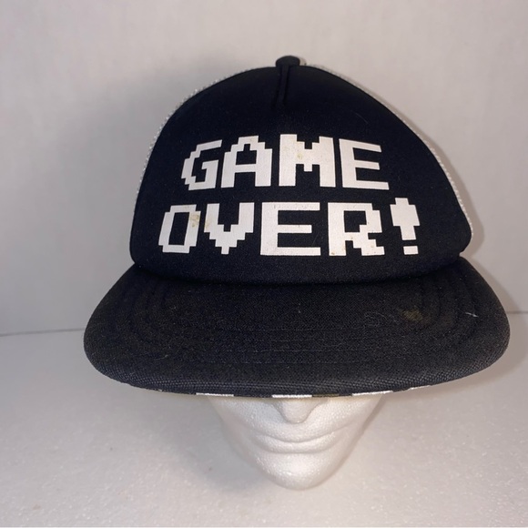 VANS x NINTENDO Game Over Hat Black Trucker Cap CHECKERBOARD - Main Image